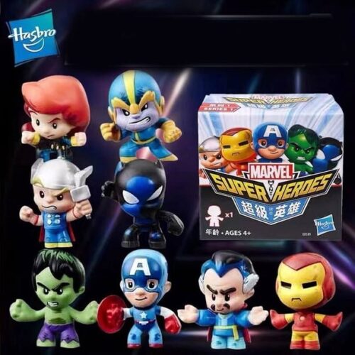 24pcs Box Hasbro Marvel Mini Super Heroes Series miniature figures popular characters like Iron Man, Captain America, Hulk Etc..