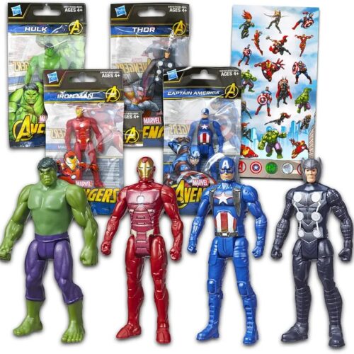 48pcs Avengers Action Figures Set - Bundle Avengers Figurines Featuring Iron Man, Captain America, Thor, and Hulk  Marvel Action Figures