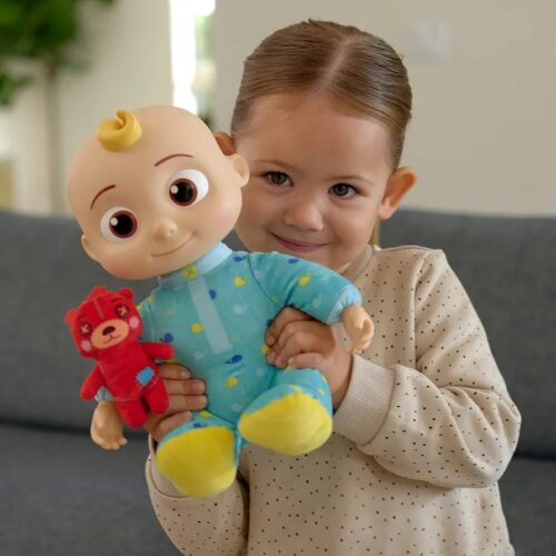 Alternative view of CoComelon Branded Musical JJ Plush Doll - Press Tummy to Sing Bedtime Song Clips - Includes Feature and Small Pillow Plush Teddy Bears