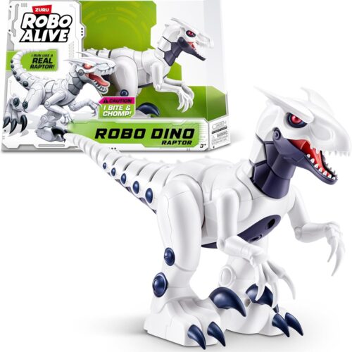 Robo Alive Dino Raptor Robotic Toy by ZURU, Electronic Robot Dinosaur for Boys - Interactive Walking & Running Pet