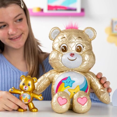 Alternative view of Care Bears Limited Edition Quilted Dare to Care Bear, Cute Plush Toy to Collect, Cuddly Toy for Boys and Girls, Medium Plush Teddy, Plushie for Children