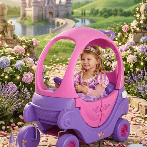 Alternative view of Disney Princess Preschool Carriage non-electric ride-on toy.