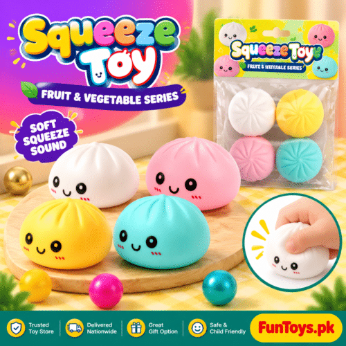 4pcs Pack Dumpling Squishies Toy Mystery Box, Colorful Dumplings Stress Balls Fidget Sensory Toy, Bun with Food Steamer Stretchy Desk Toys Soft Squeeze Decompression Dough for Adults Kids