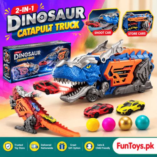 2-in-1 Deformable Dinosaur Catapult Truck 2 IN 1 DINOSAUR 
CATAPULT TRUCK