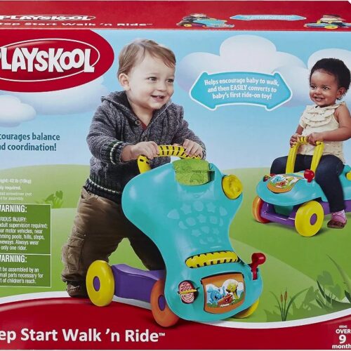 Playskool Step Start Walk 'n Ride Active 2-in-1 Ride-On and Walker Toy for Toddlers and Babies 9 Months and Up