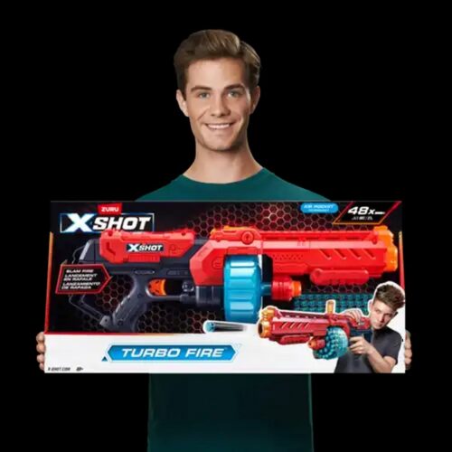 XSHOT Excel Turbo Fire Blaster
ZURU X-SHOT TURBO
FIRE GUN