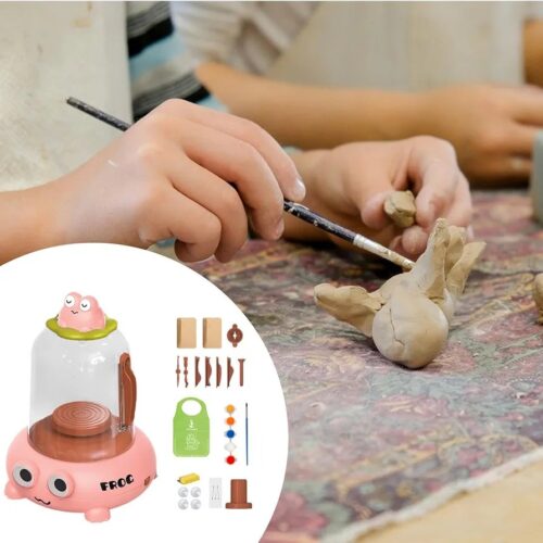 Alternative view of Kids Electric Pottery Wheel Set complete with air-dry clay