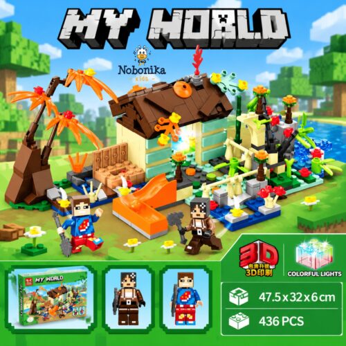 MY WORLD cubes for children / children's cubes MINECRAFT 436 pieces