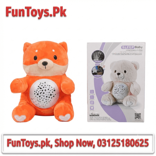 Alternative view of Plush night light and star projector toy
