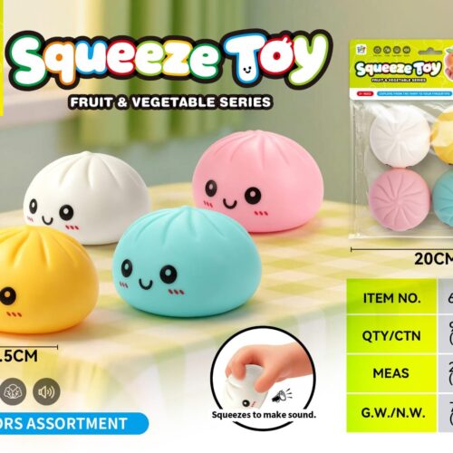 Alternative view of 4pcs Pack Dumpling Squishies Toy Mystery Box, Colorful Dumplings Stress Balls Fidget Sensory Toy, Bun with Food Steamer Stretchy Desk Toys Soft Squeeze Decompression Dough for Adults Kids