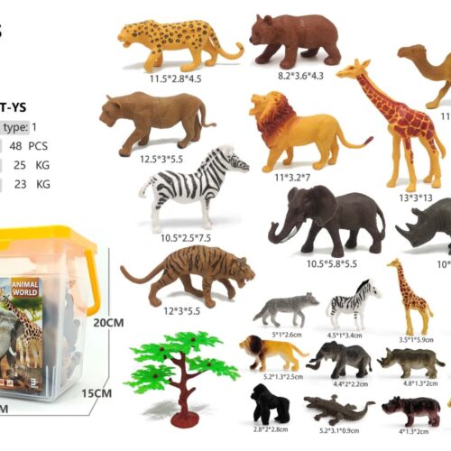 21PCS ANIMAL BACKET