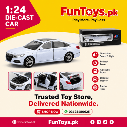 1:24 scale die-cast model of a Honda Accord featuring openable doors