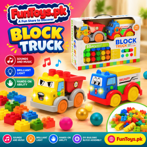 50-piece educational block truck building block toy
