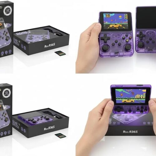 Alternative view of R36S 64GB (Ark OS) Retro Pocket Handheld Console 20,000+ Games with Eye Protection HD 3.5 IPS Screen for Adults and Kids