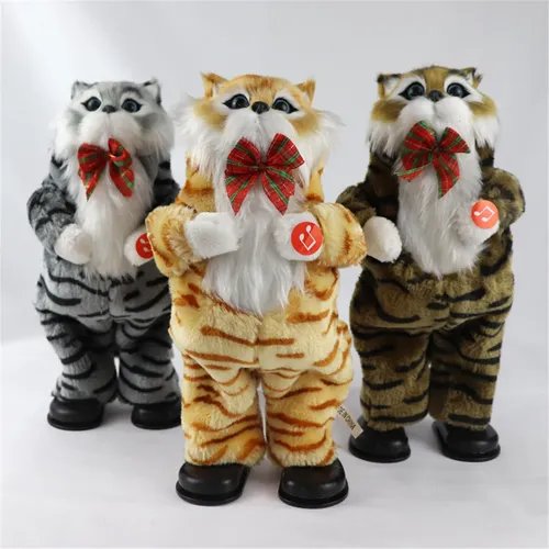 Singing Kitten Doll with Music Dancing Cats Song Stuffed Toy Plush Pet for Kids